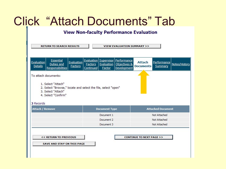 Click Attach Documents Tab