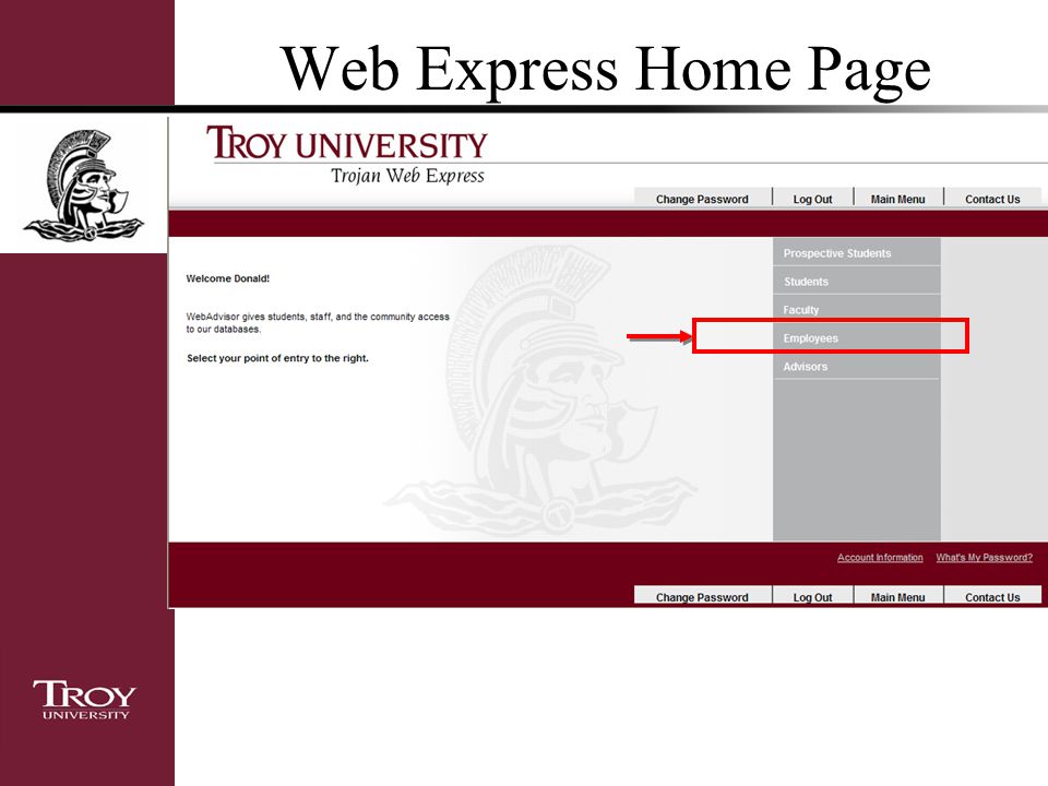 Web Express Home Page