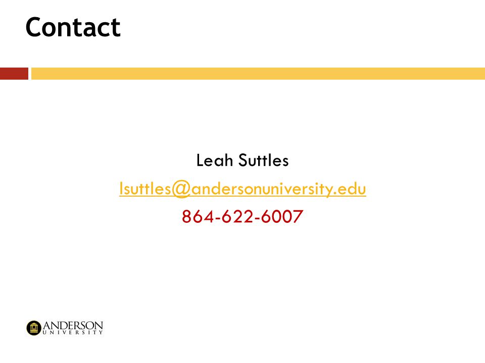 Contact Leah Suttles