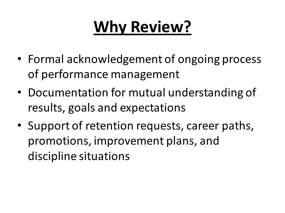 Why Review.