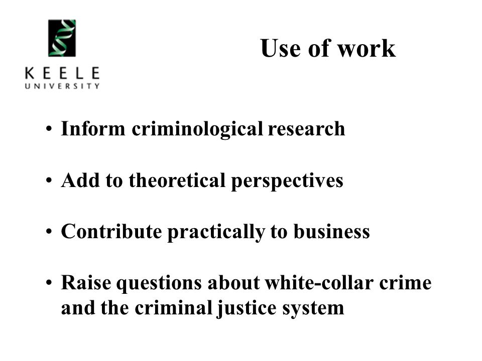 white collar crime research questions