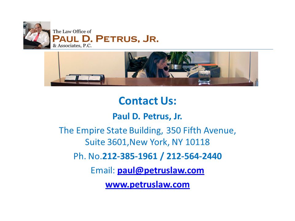Contact Us: Paul D. Petrus, Jr.