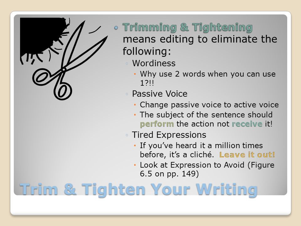 Trim & Tighten Your Writing