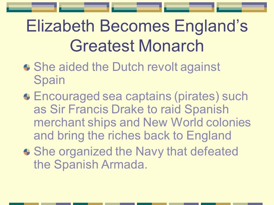 Elizabeth I Daughter of Henry VIII.