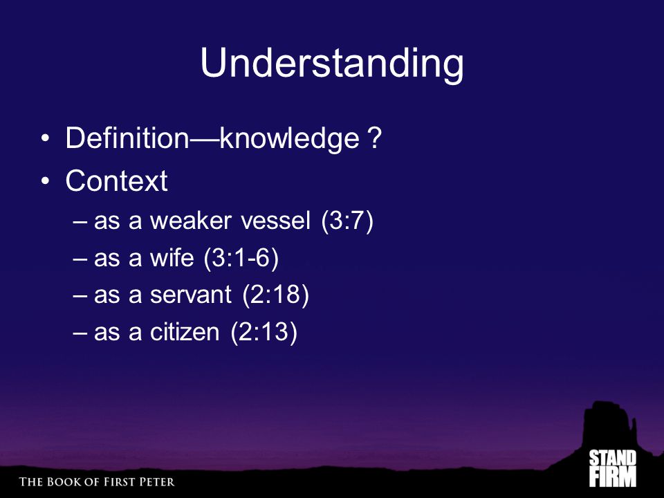 Understanding Definition—knowledge .