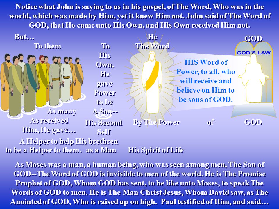 He came to His Own He came to His Own Notice what John is saying to us in his gospel, of The Word, Who was in the world, which was made by Him, yet it knew Him not.