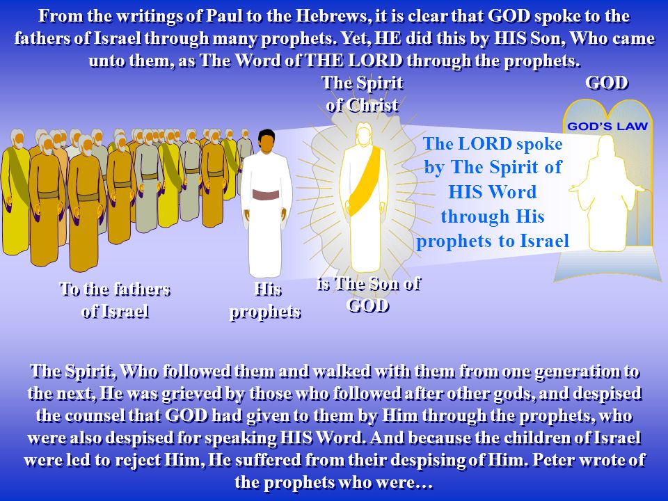 From the writings of Paul to the Hebrews, it is clear that GOD spoke to the fathers of Israel through many prophets.