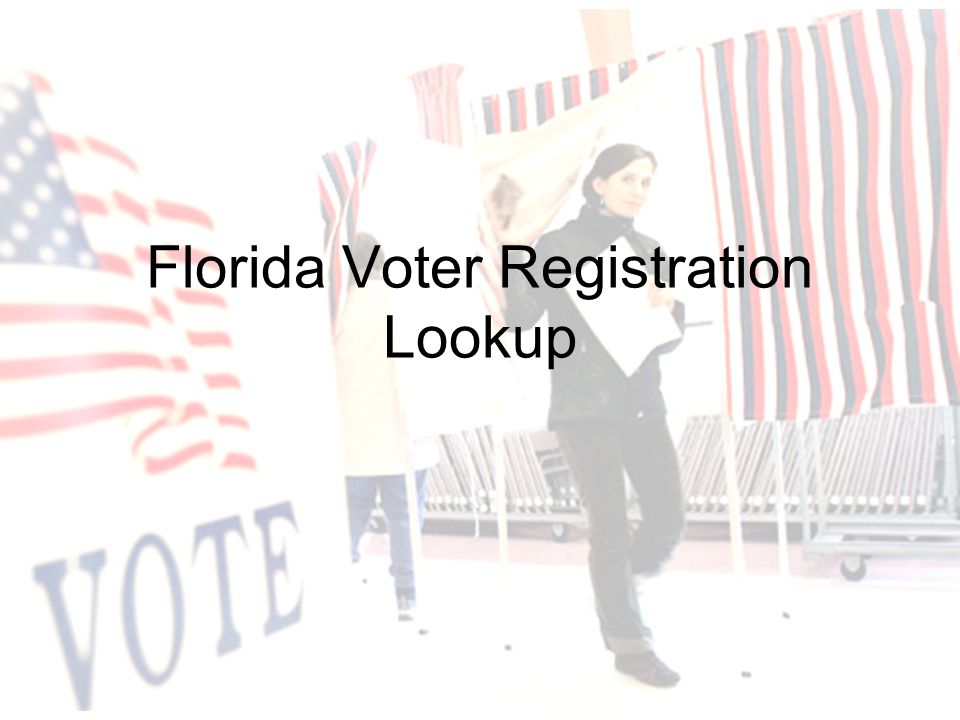 Florida Voter Registration Lookup