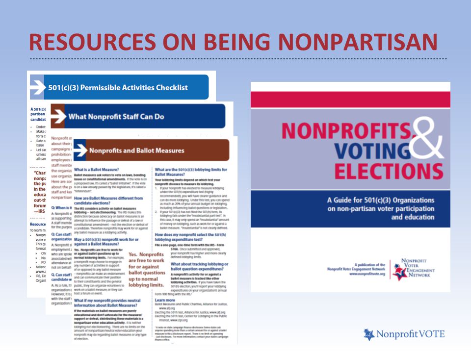 Images of resources RESOURCES ON BEING NONPARTISAN