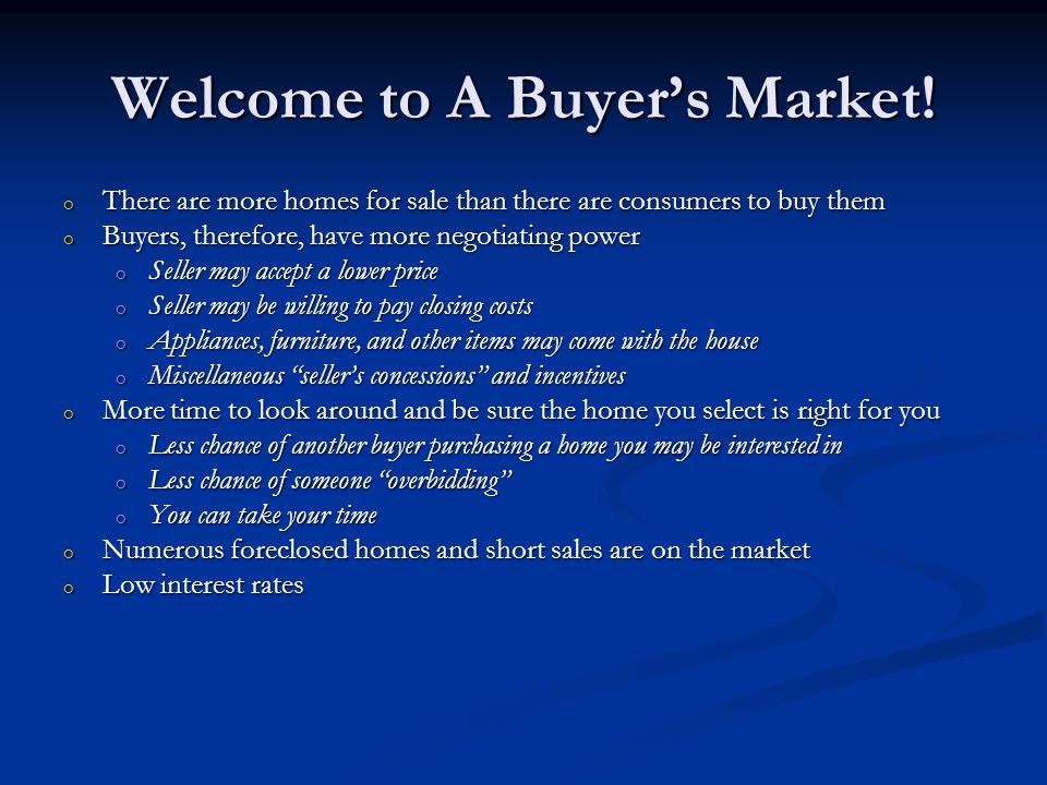 Welcome to A Buyer’s Market.
