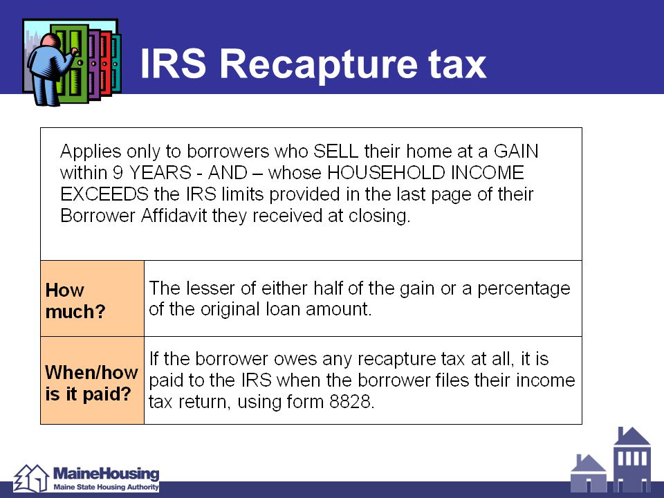 IRS Recapture tax