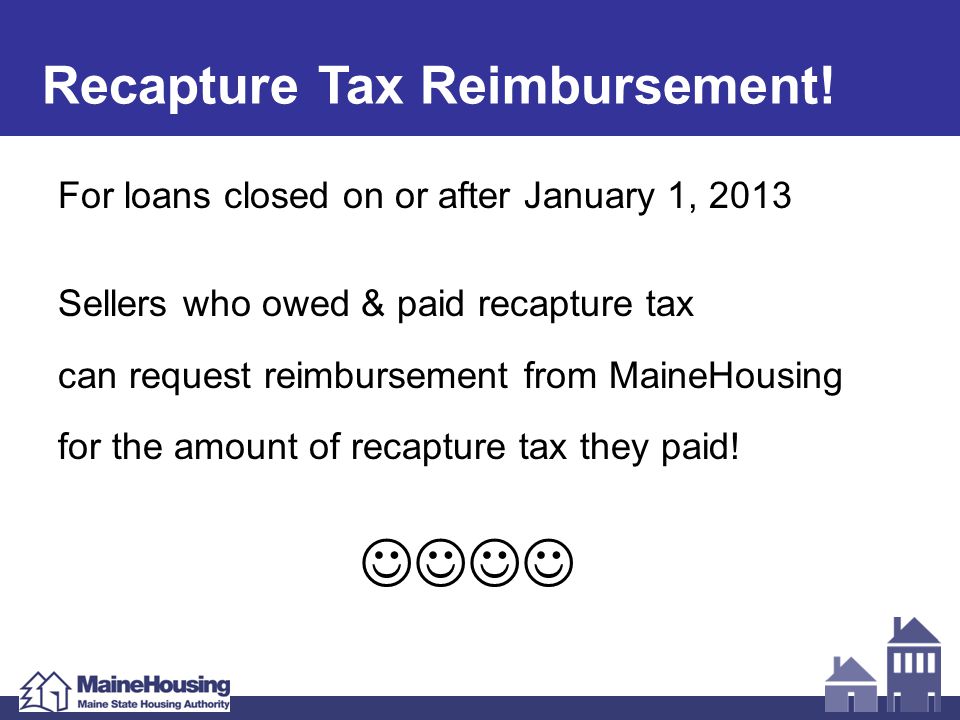 Recapture Tax Reimbursement.