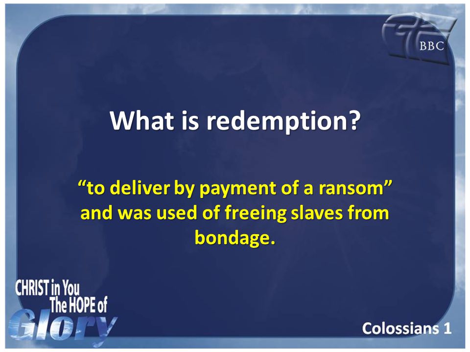 What is redemption.