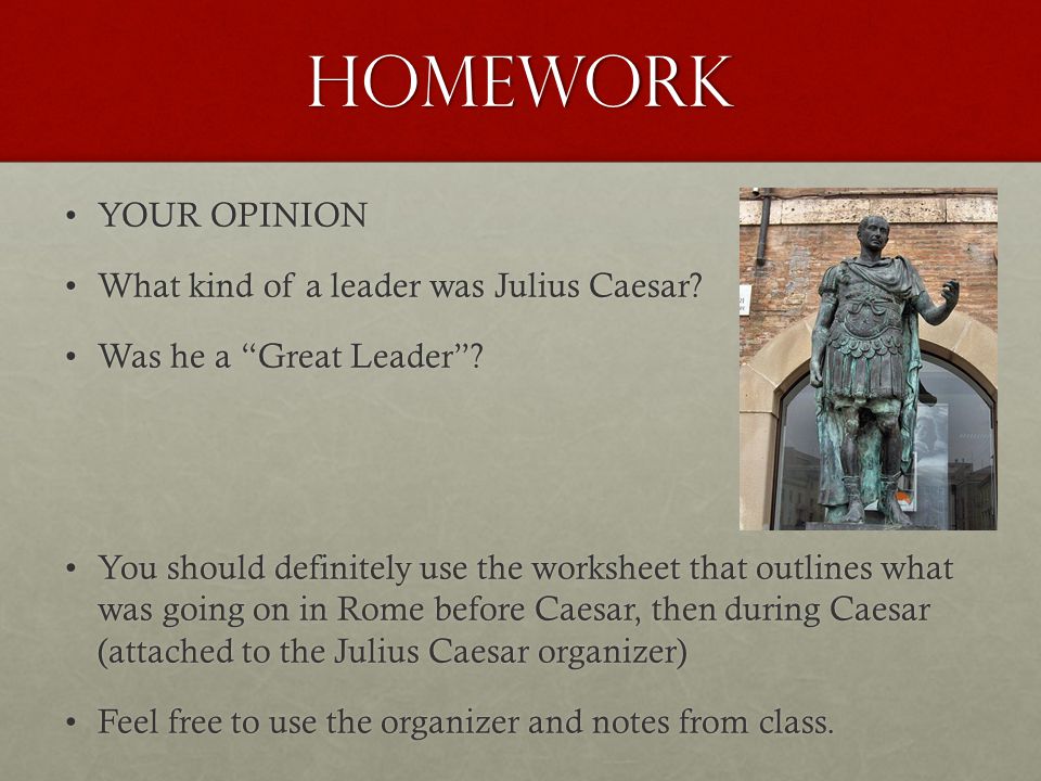 how was julius caesar as a leader