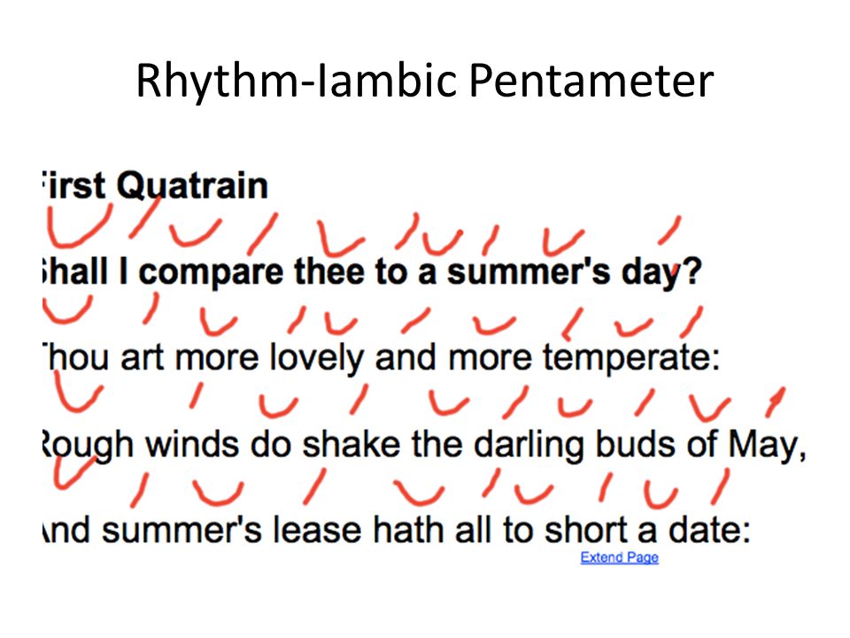 Rhythm-Iambic Pentameter