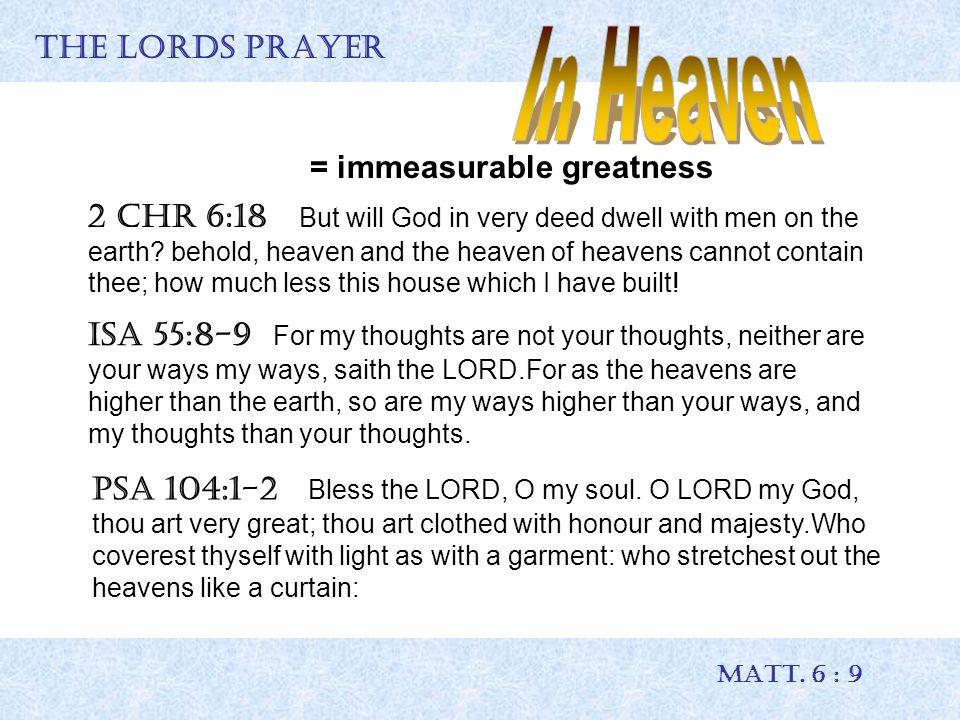 The Lords Prayer After This Manner Therefore Pray Ye Matt 6 9 13 Our Father Which Art In Heaven Hallowed Be Thy Name Thy Kingdom Come Thy Will Be Ppt Download The Lords Prayer After This Manner Therefore Pray Ye Matt 6 9 13 Our Father Which Art In Heaven Hallowed Be Thy Name Thy Kingdom Come Thy Will Be Ppt Download