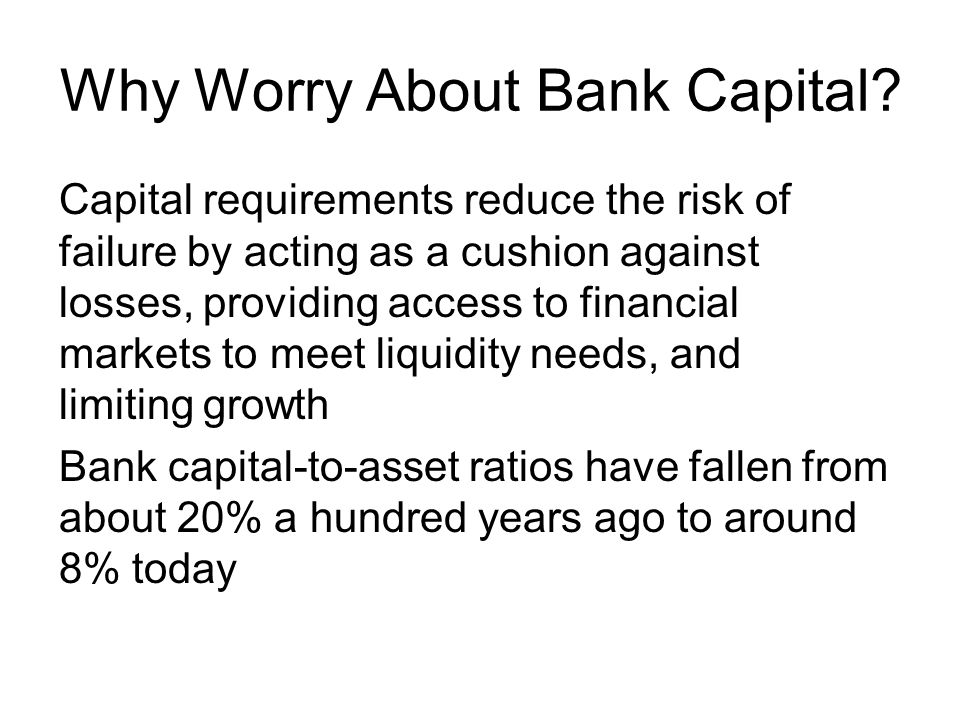 Why Worry About Bank Capital.