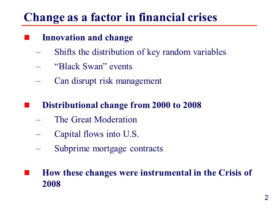 Chaiselong lyserød Pastor 1 Innovation, Change, Black Swans, and Financial Crises David Marshall*  Senior Vice President Federal Reserve Bank of Chicago PhD Project Finance  Doctoral. - ppt download