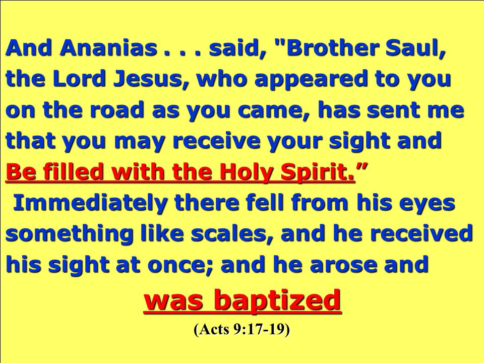 And Ananias...
