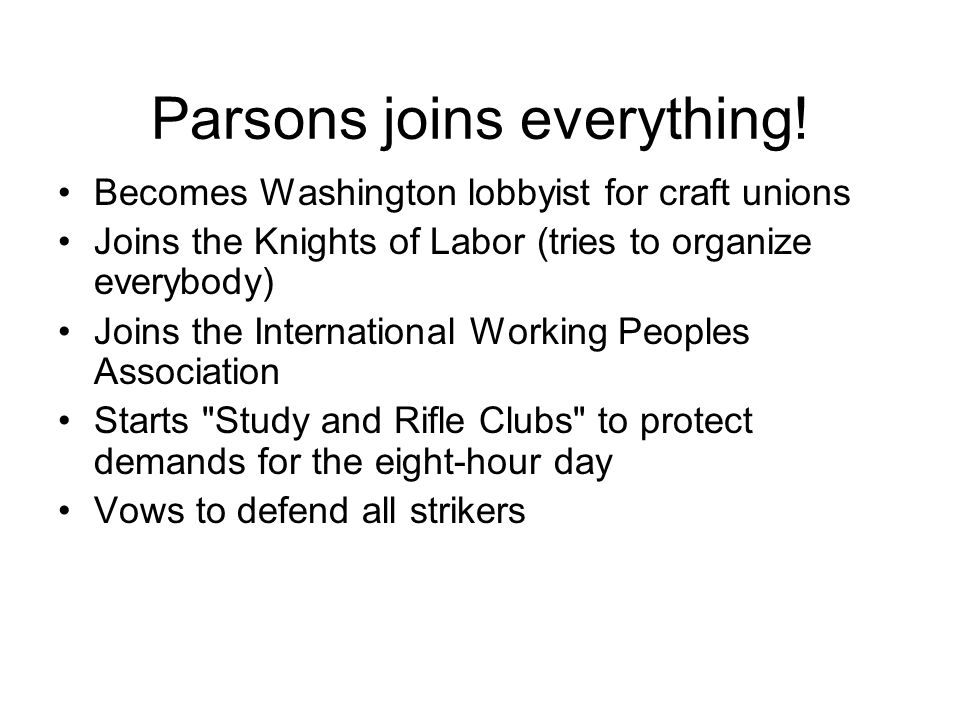 Parsons joins everything.