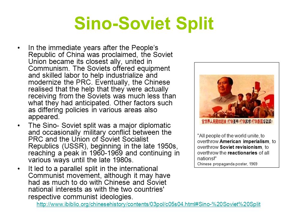 sino soviet split summary