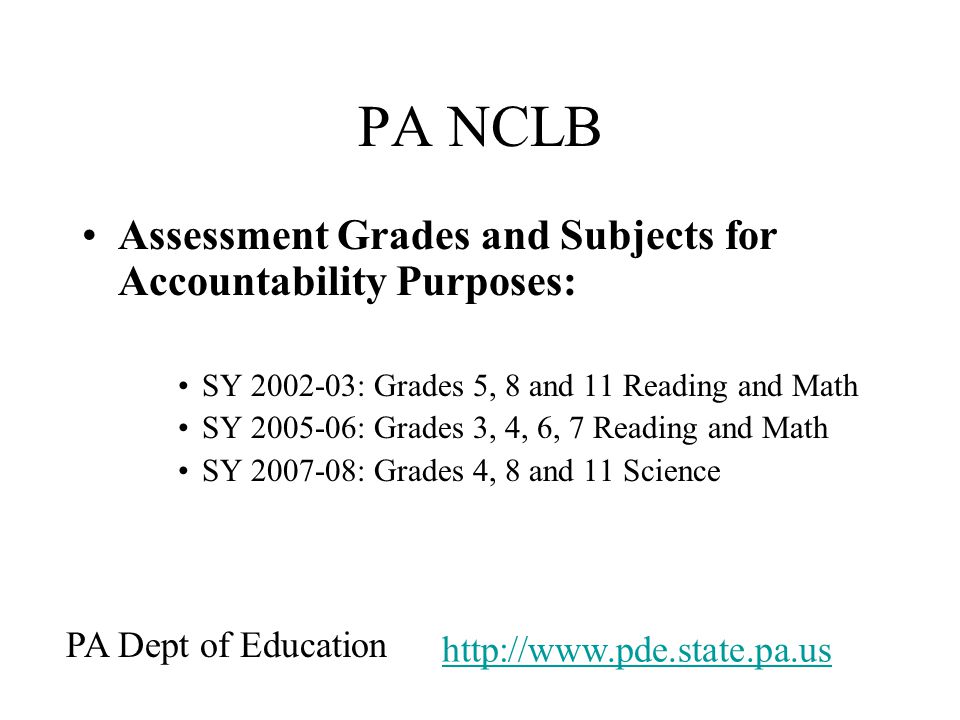 NCLB Requirements Technical assistance and then sanctions for schools, districts and the state for failure to make AYP.