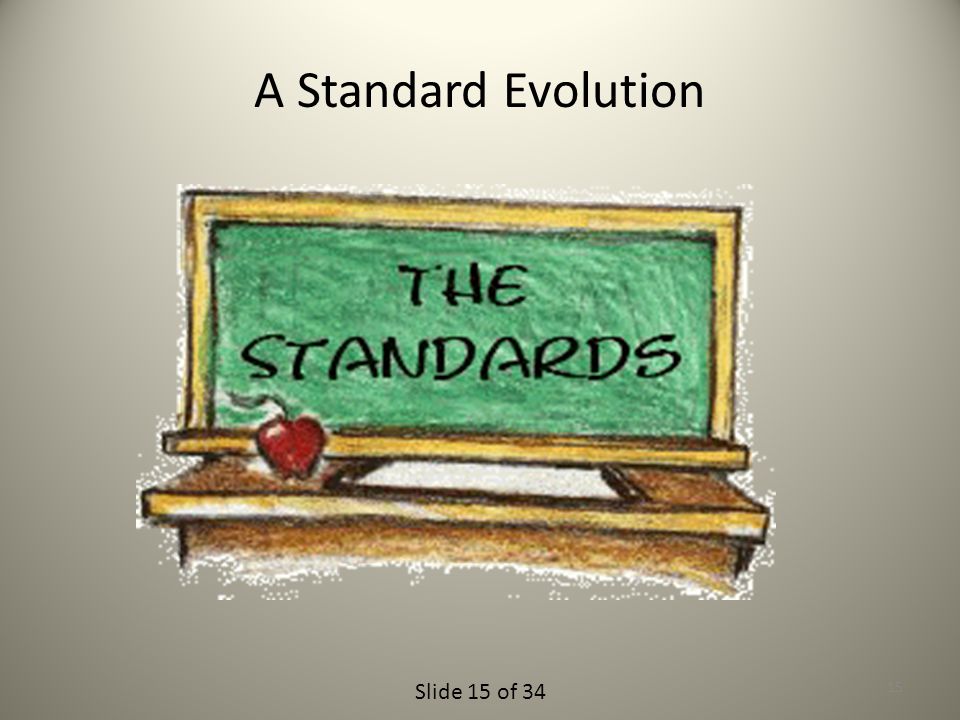 Slide 15 of 34 A Standard Evolution 15