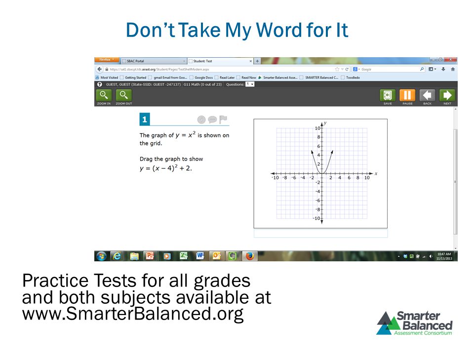 Don’t Take My Word for It Practice Tests for all grades and both subjects available at