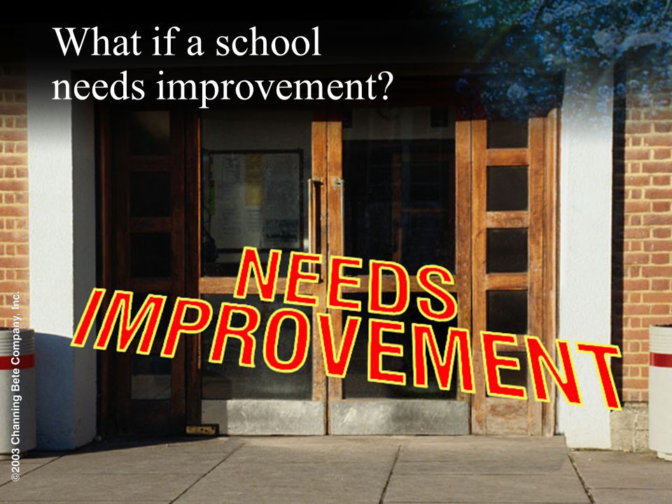 What if a school needs improvement