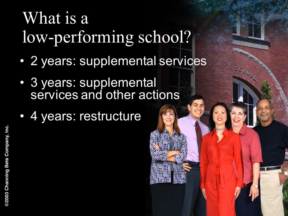 What is a low-performing school.