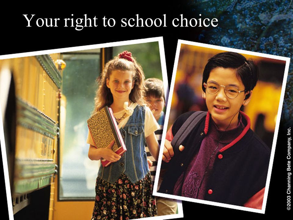Your right to school choice