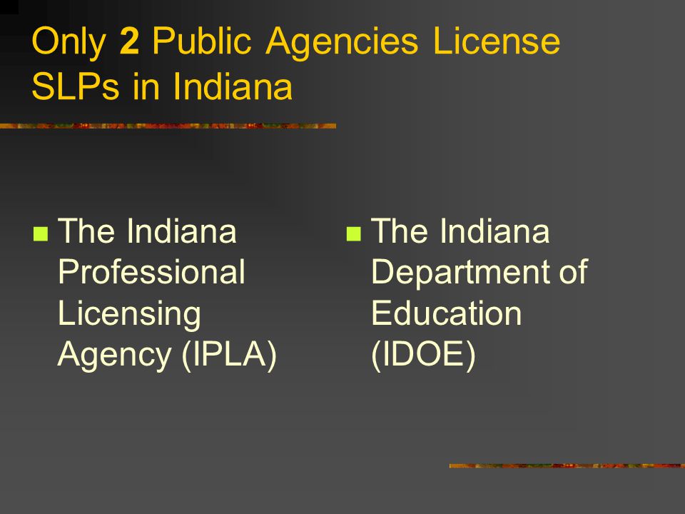 School Based Practice Indiana Licensure Deborah R Harman Mat