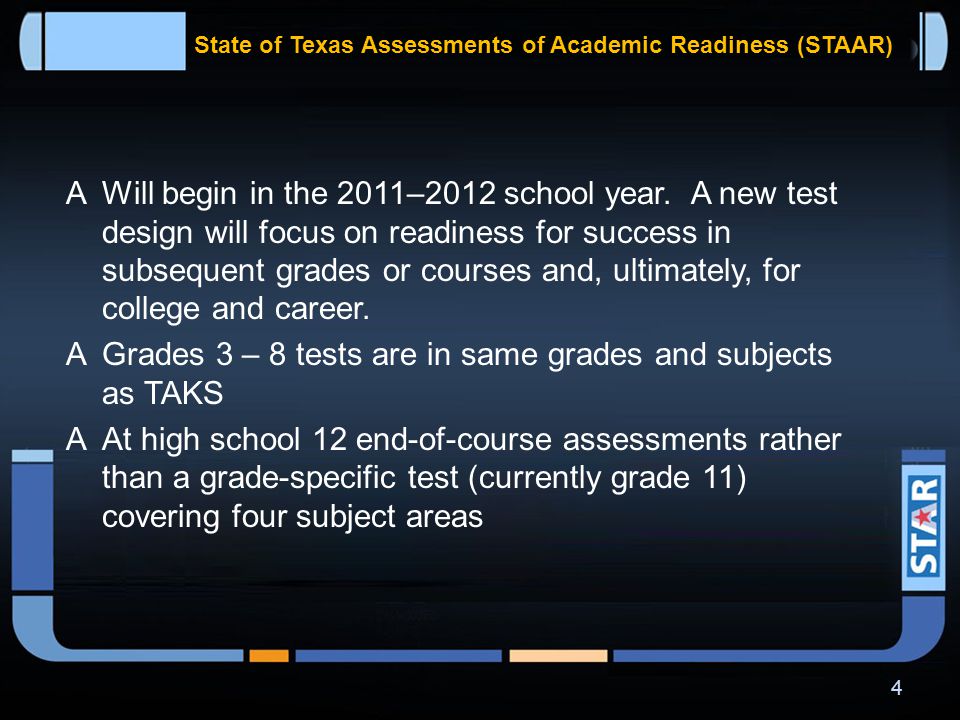 NEW ASSESSMENT PROGRAM IS READY TO LAUNCH 3 STAAR DATE WARP DRIVE ENGAGED