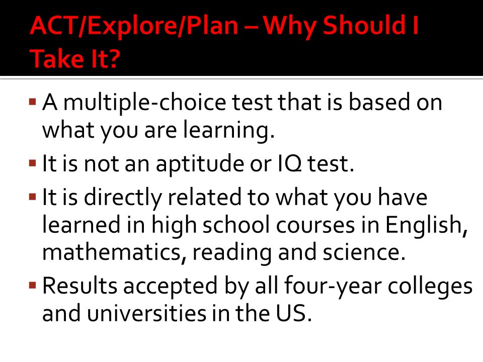  A multiple-choice test that is based on what you are learning.