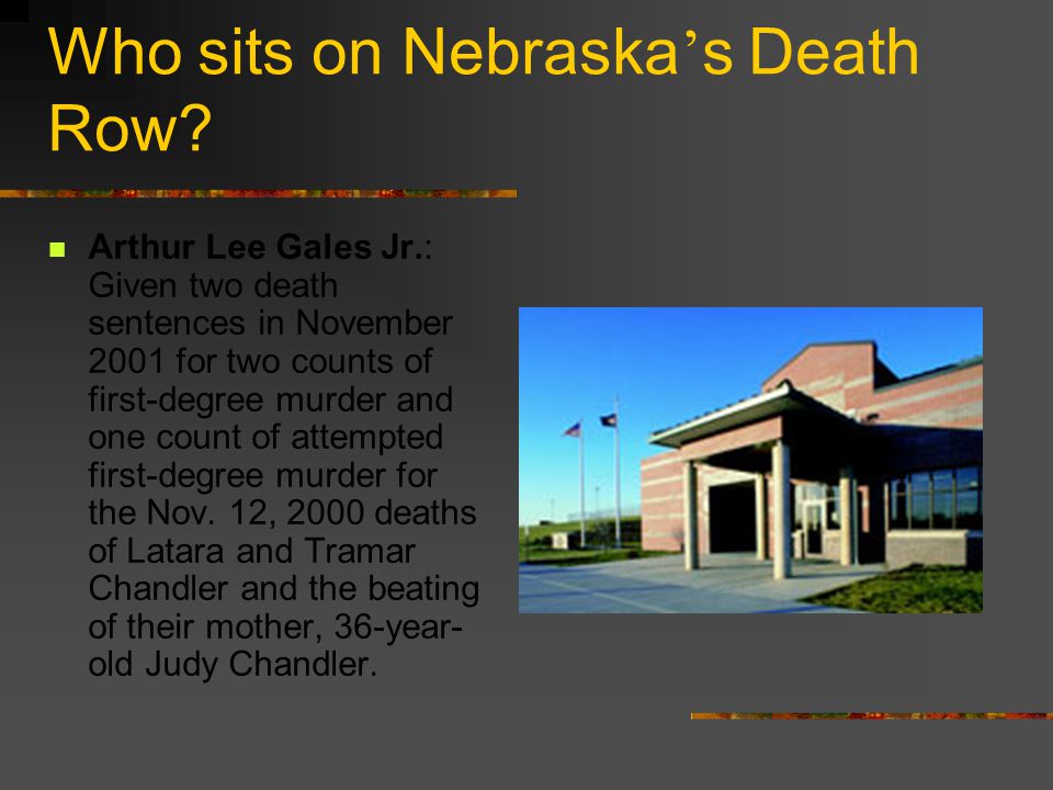 Death Penalty and Death Row Nebraska. Types of Murder: First Degree :  Premeditation! Fully conscious of the act. Malice Aforethought Killing  deliberately. - ppt download