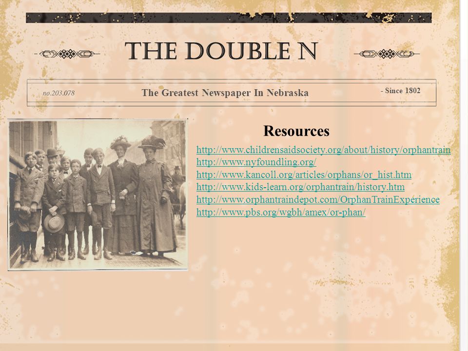 The double n The Greatest Newspaper In Nebraska - Since 1802 Resources