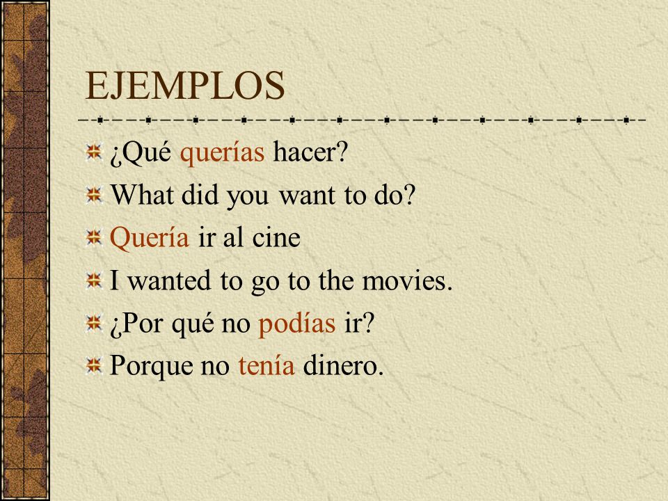 EJEMPLOS Guillermo, ¿sabías la respuesta de la cuarta pregunta.