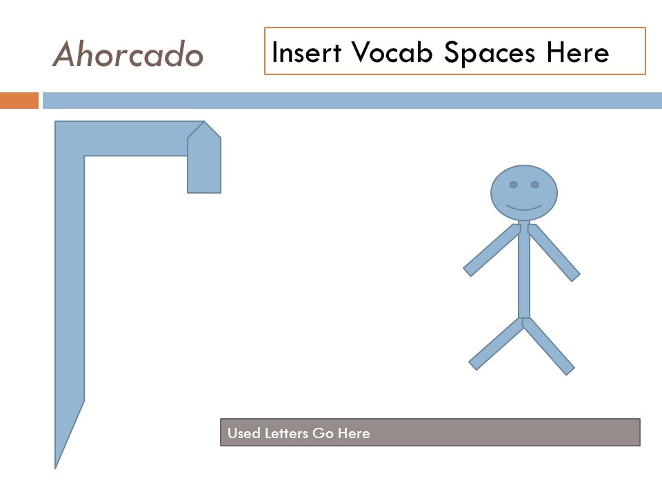 Ahorcado Insert Vocab Spaces Here Used Letters Go Here