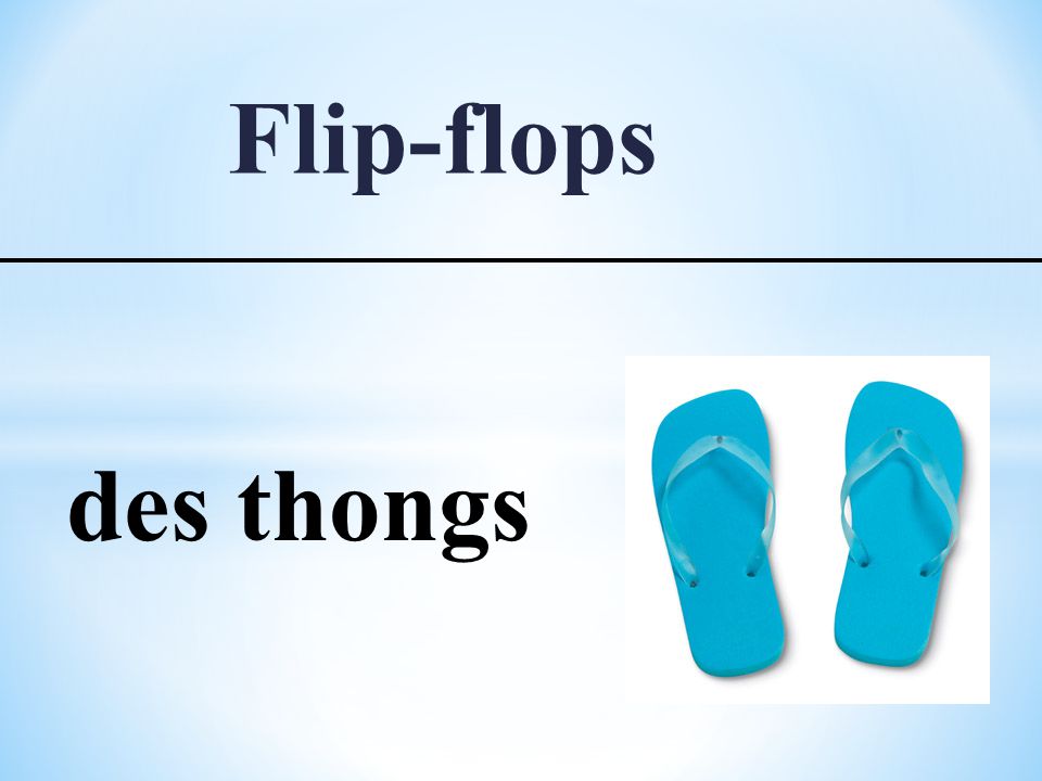 Flip-flops des thongs