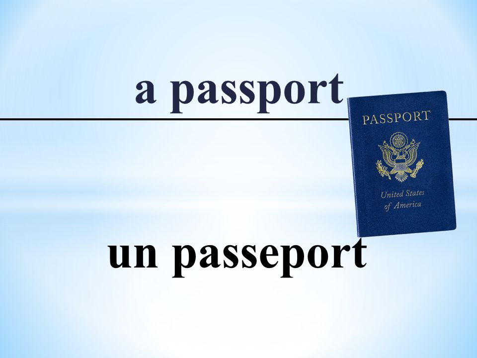 a passport un passeport