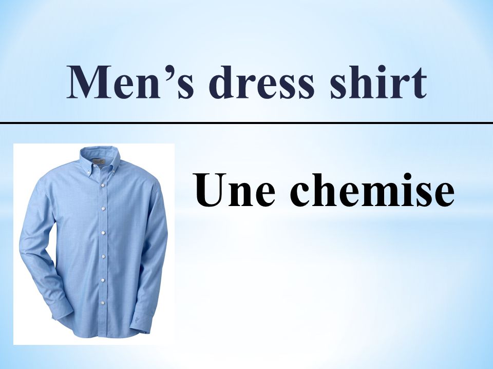 Men’s dress shirt Une chemise
