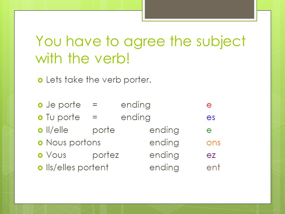 Today we will be: - Relooking at adjectival endings in French. - Look at  agreement of verb and subject in different languages. - ppt download