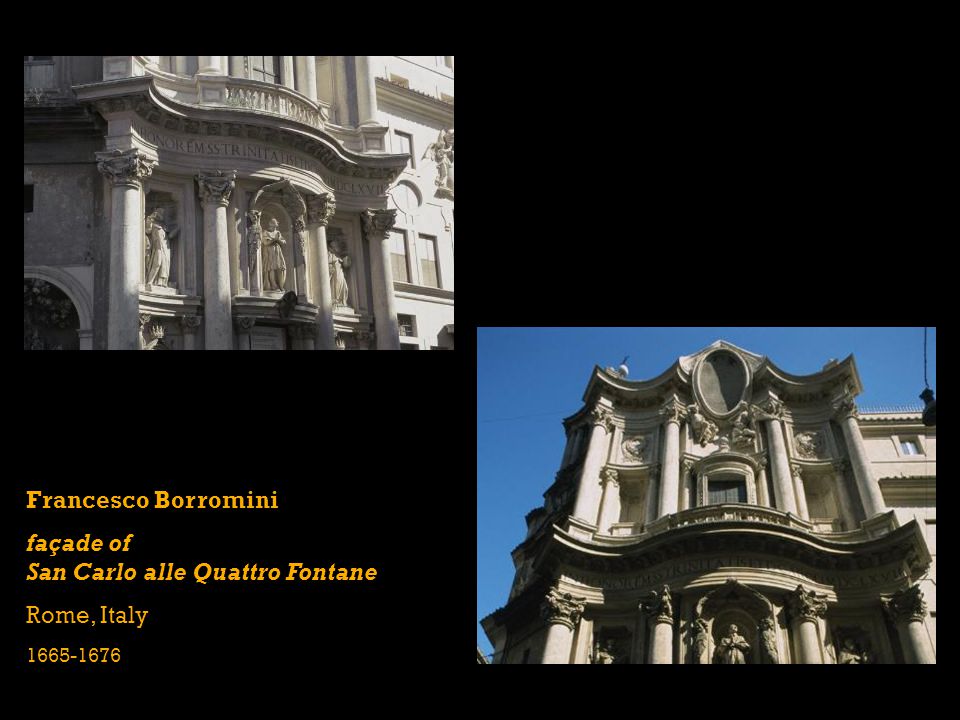 Francesco Borromini façade of San Carlo alle Quattro Fontane Rome, Italy