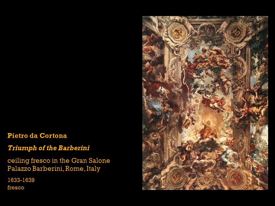 Pietro da Cortona Triumph of the Barberini ceiling fresco in the Gran Salone Palazzo Barberini, Rome, Italy fresco