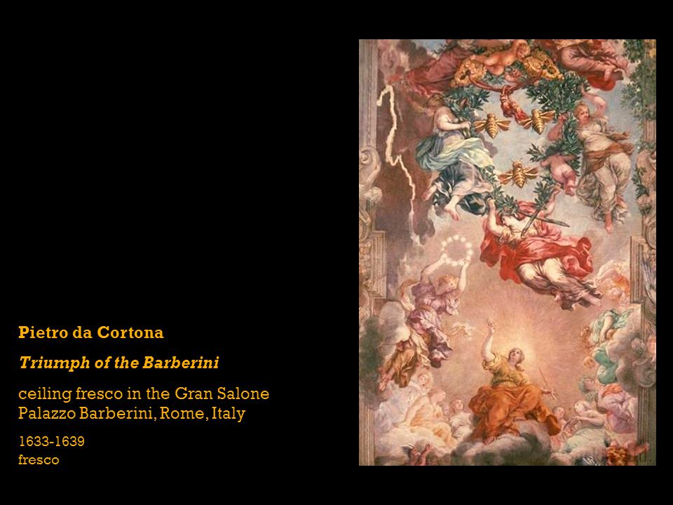 Pietro da Cortona Triumph of the Barberini ceiling fresco in the Gran Salone Palazzo Barberini, Rome, Italy fresco