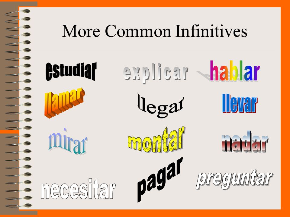 More Common Infinitives