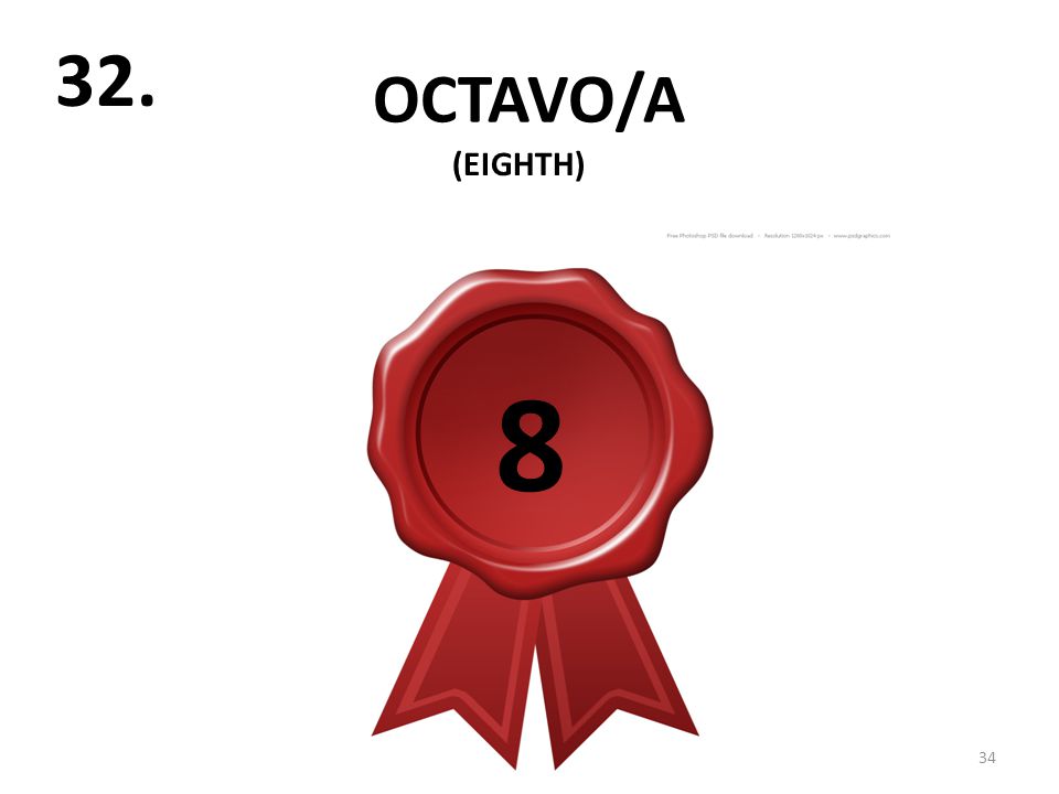 OCTAVO/A (EIGHTH) 8