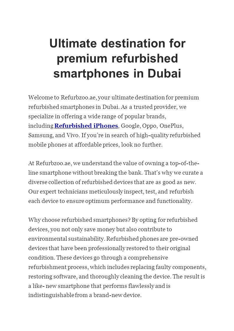 Ultimate Destination For Premium Refurbished Smartphones In Dubai ultimate-destination-for-premium-refurbished-smartphones-in-dubai