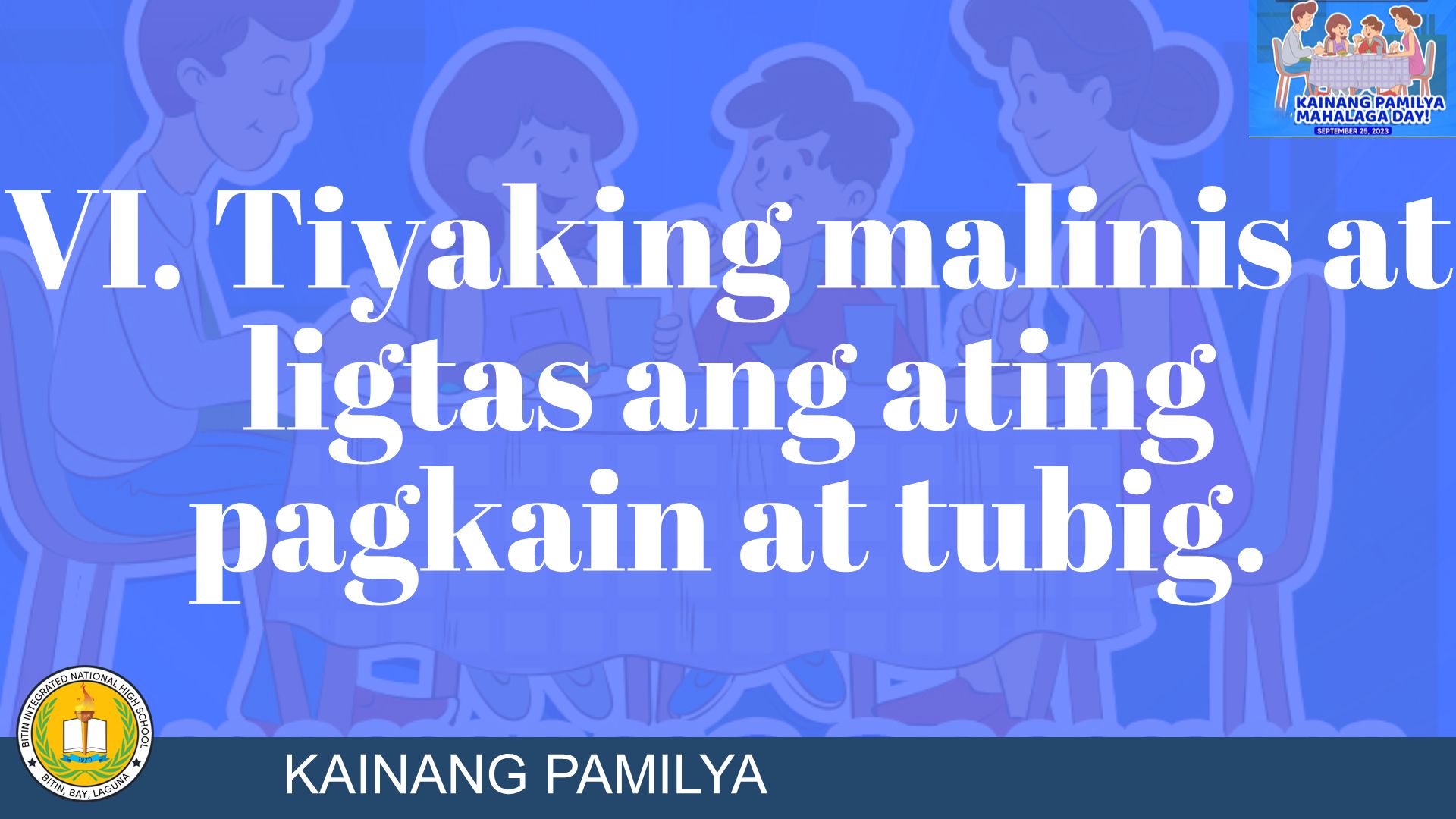 Bitin integrated national high school kainang pamilya mahalaga day