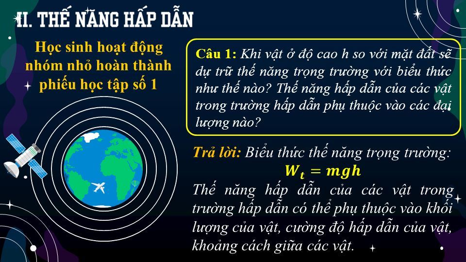 Thế Năng Hấp Dẫn Trọng Trường